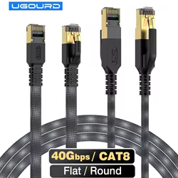 Cable Ethernet Cat 8 RJ45 40 Gbps para router y PC