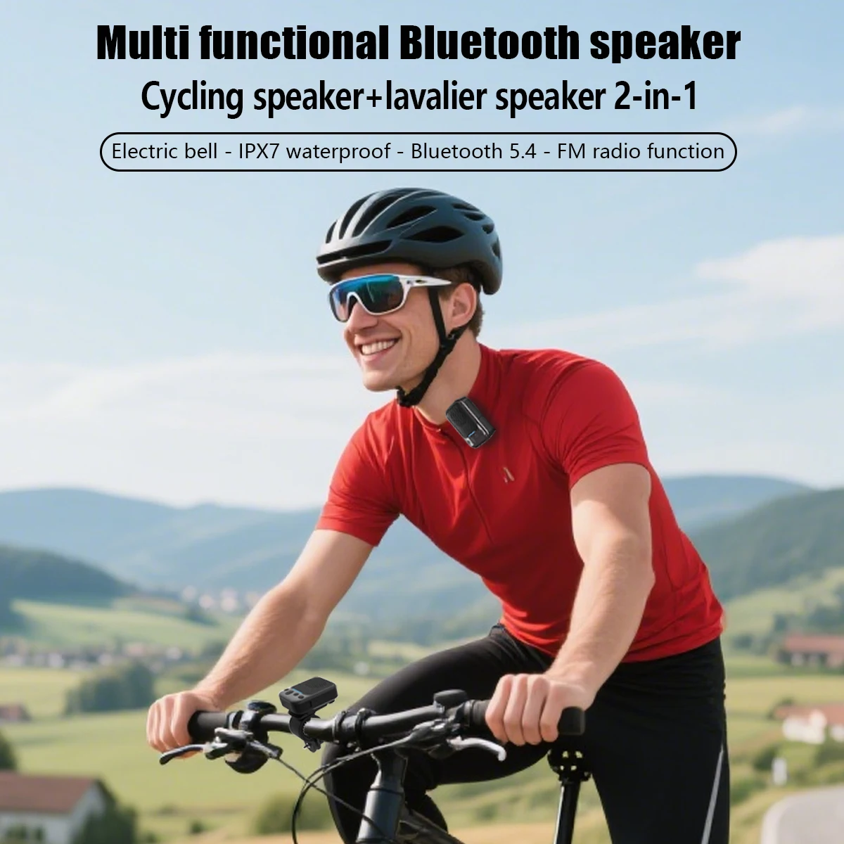 Altavoces inalámbricos BT, minialtavoz portátil con soporte para montar, sonido envolvente estéreo, adecuado para regalos de ciclismo al aire libre - imagen 2