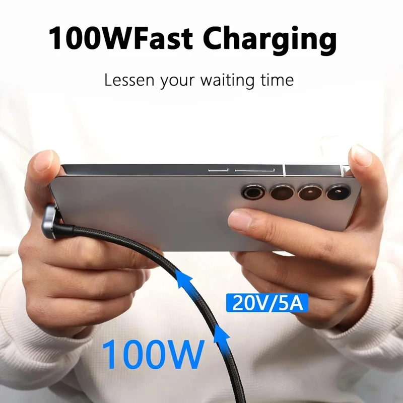 Trenza 4K @ 60Hz en forma de U USB 3,2 Gen2 datos OTG 10Gbps tipo C cargador macho hembra Audio Video PD100W 20V 5A Cable USB-C para VR - imagen 2