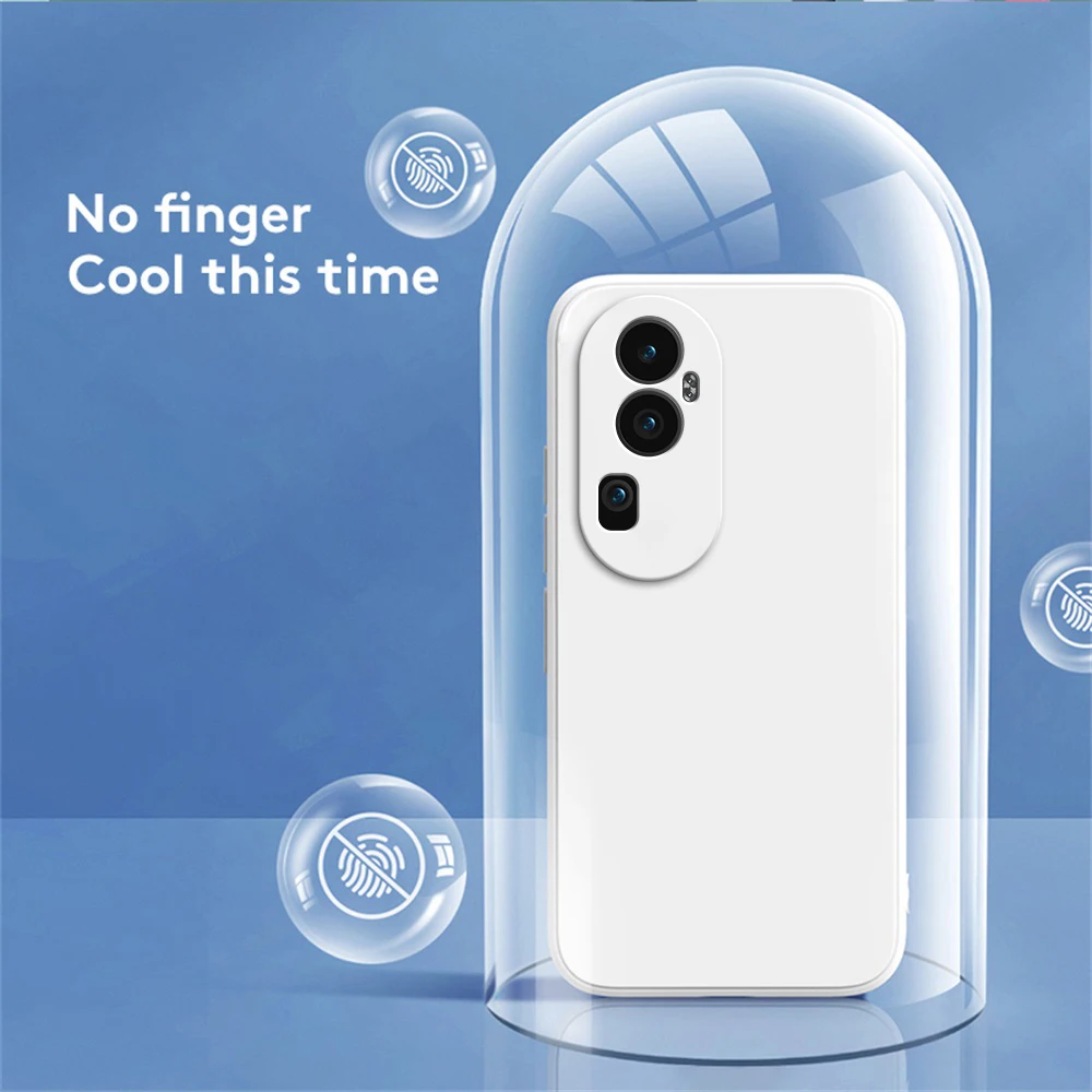 Funda de teléfono de silicona líquida Original para OPPO Reno10 Pro 5G 6,74 "China Funda cuadrada protección de lente flocado interno contraportada - imagen 3