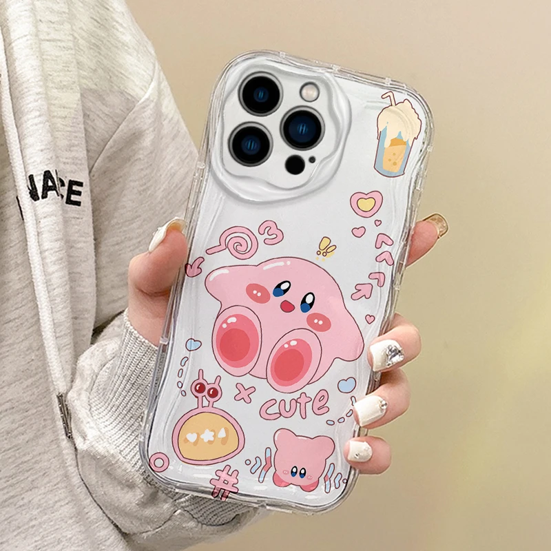 Funda de teléfono con dibujos animados k-kirbys, carcasa a prueba de golpes para iPhone 16, 15, 14, ProMax, 13, 12, 11, 8, 7 Plus, X, XR, XS Max - imagen 3