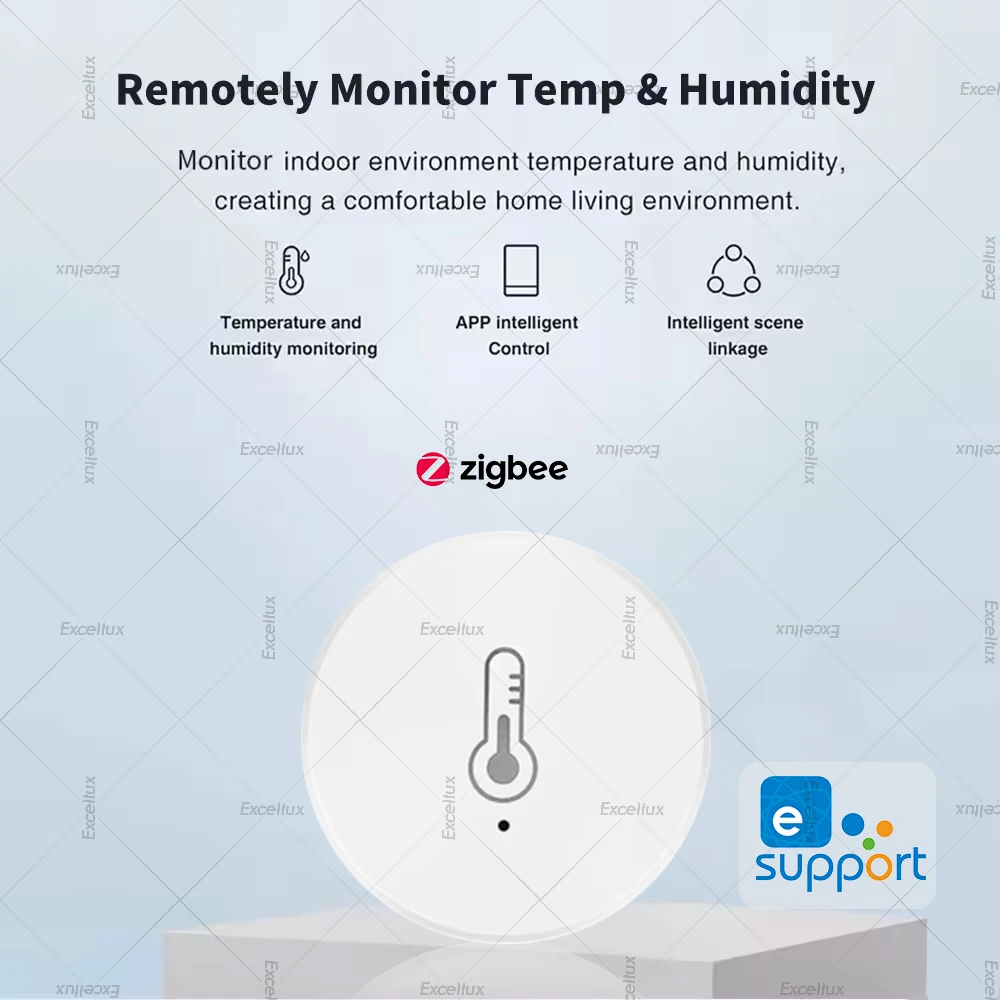 ZigBee-Sensor de temperatura y humedad, Control por voz, termo higrómetro inteligente para el hogar, para EWeLink Gateway, Alexa, Alice Home Assistan - imagen 5