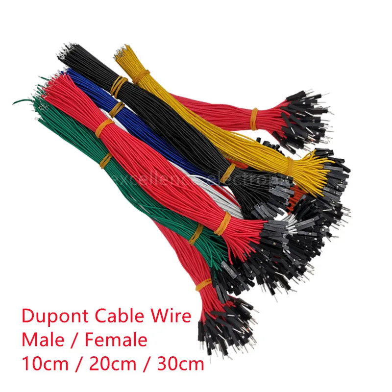 Dupont Line Cable Paso Unico Cabezal Conector Macho Hembra 1P 26AWG 10 Piezas 2.54 MM - imagen 3