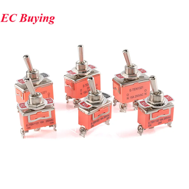 PS-102 202 6mm 3pin 6pin botón momentáneo SPDT DPDT E-TEN1 SPST 2 3 4 6 interruptor de palanca de encendido apagado tapa impermeable autoblocante - imagen 4
