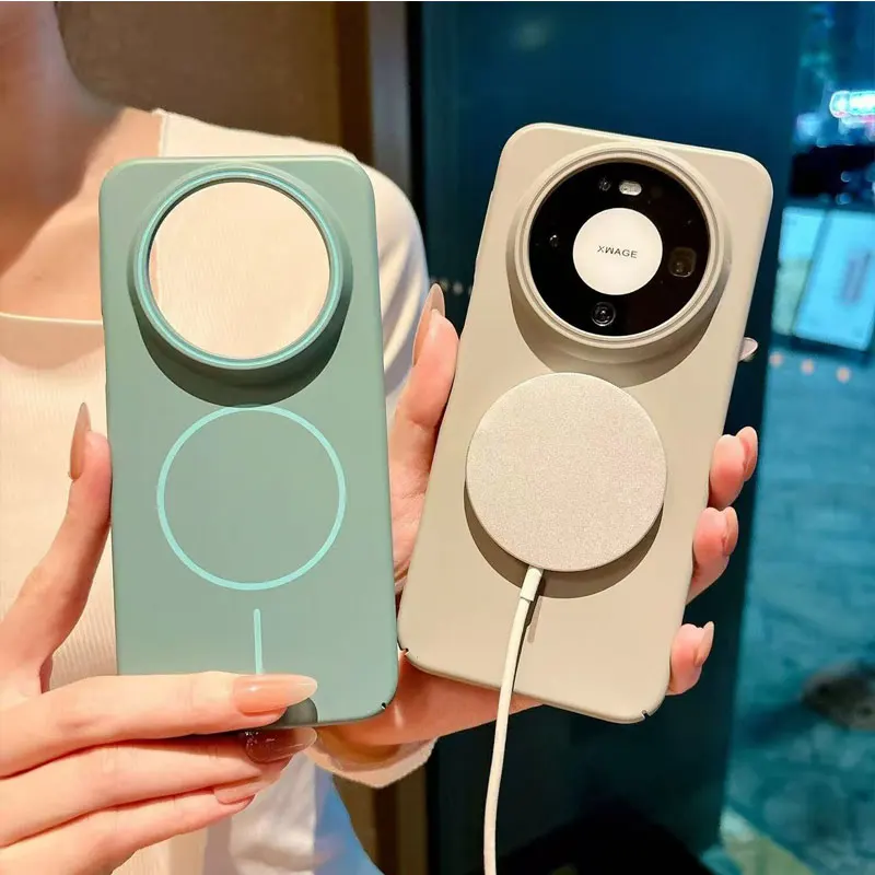 Para Huawei Mate 80 Pro Max para Magsafe funda dura mate para PC Mate 70 adsorción magnética de aire parachoques ultrafino a prueba de golpes - imagen 3