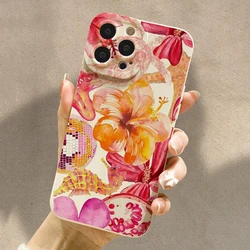Funda iPhone Hibisco Rosa – Diseño Floral Minimalista para Varios Modelos