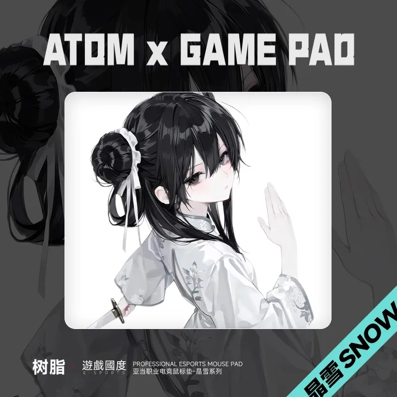 Alfombrilla de ratón de resina ATOM, alfombrilla de escritorio grande personalizable, revestimiento de resina esmerilada dura mejorado, alfombrilla de escritorio de Anime FPS, accesorios para PC Gmer