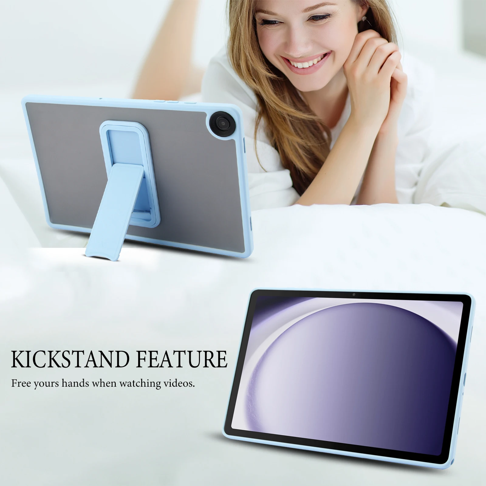 Para Samsung Galaxy Tab A9 Plus 11 A9 8,7 "SM-X210 S9 S9FE 10,9 funda para tableta Tab A7 Lite S6 Lite A8 10,5 SM-X200 soporte trasero funda - imagen 5