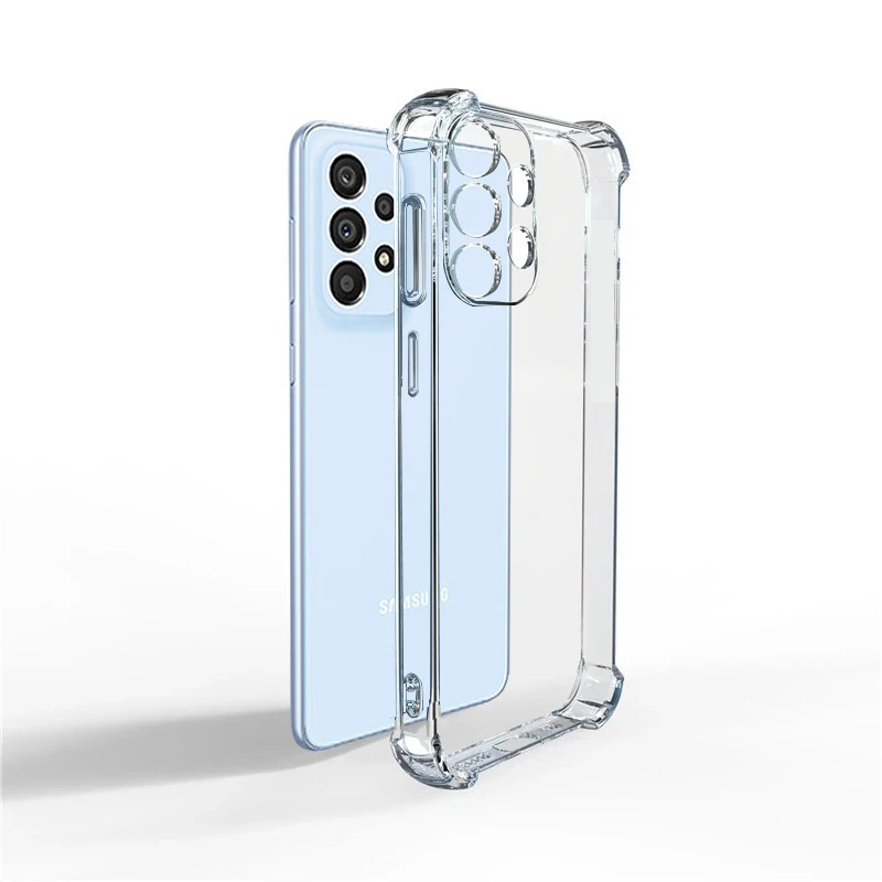 Funda de teléfono transparente de lujo para Samsung A53, A54, funda a prueba de golpes para Samsung S24, S22, S25, S23 Ultra, A52, A72, A73, A56, A36, A16, cubierta trasera