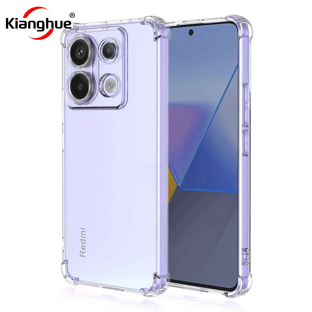 Funda suave de silicona a prueba de golpes para Redmi 13C 12C 10A 10C 9T Note 13 12S 11 11S 10 10S 9 9S 8 Pro Plus Pro + cubierta transparente
