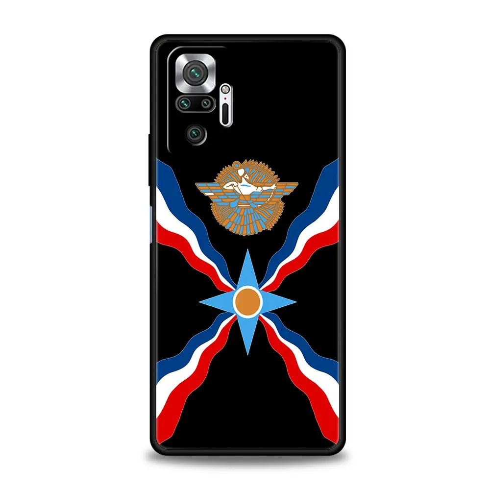 Funda de teléfono Asyrian con bandera de Asiria para Xiaomi Redmi Note 14 13 12 5G 11 10 Pro Plus 4G 9S 9 14C 13C 12C 10C 9C 9A, funda suave de TPU - imagen 3