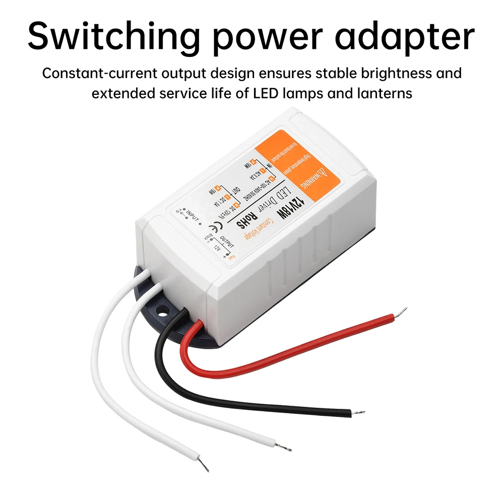 Controlador LED AC 90-240V a DC 12V 18W 28W 48W adaptador de fuente de alimentación tira de LED transformador de iluminación protección contra cortocircuitos - imagen 3