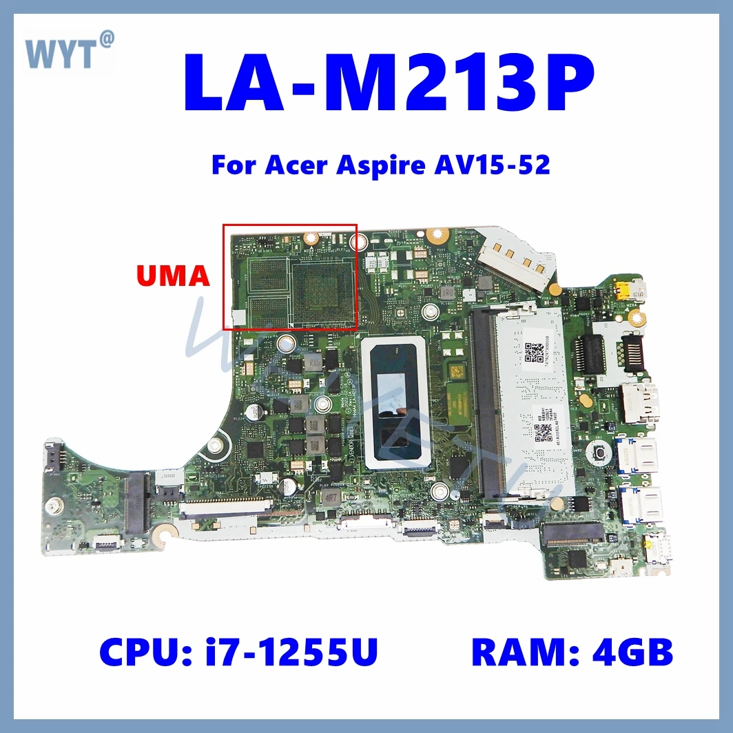 LA-M213P con i7-1255U CPU 4GB-RAM placa base para portátil Acer Aspire AV15-52 placa base para ordenador portátil 100% probado OK - imagen 2
