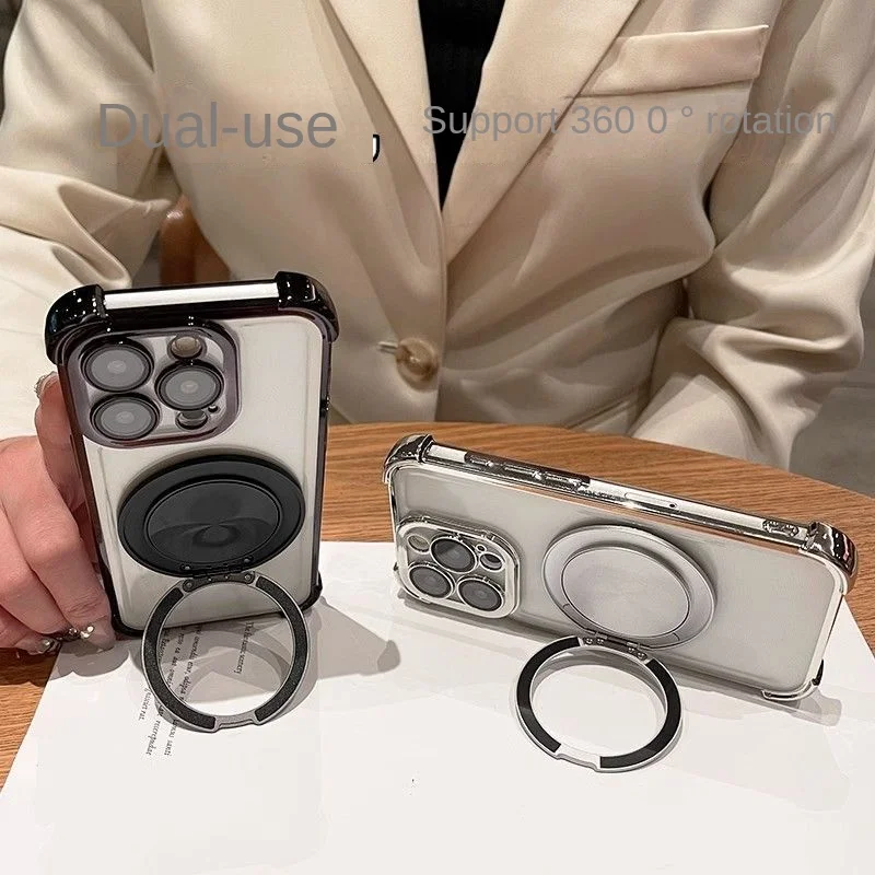 Para Huawei Honor Magic 7 Pro funda suave transparente anillo magnético a prueba de golpes funda protectora trasera para Magic 7 6 5 Pro Lite Shell - imagen 2