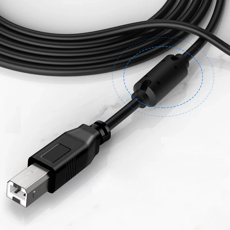 Cable de impresión USB2.0 de cobre, escáner cuadrado de 1,5 M, línea extensible A a B, Cable macho para Samsung Brother HP EPSON, Cable de impresora - imagen 5