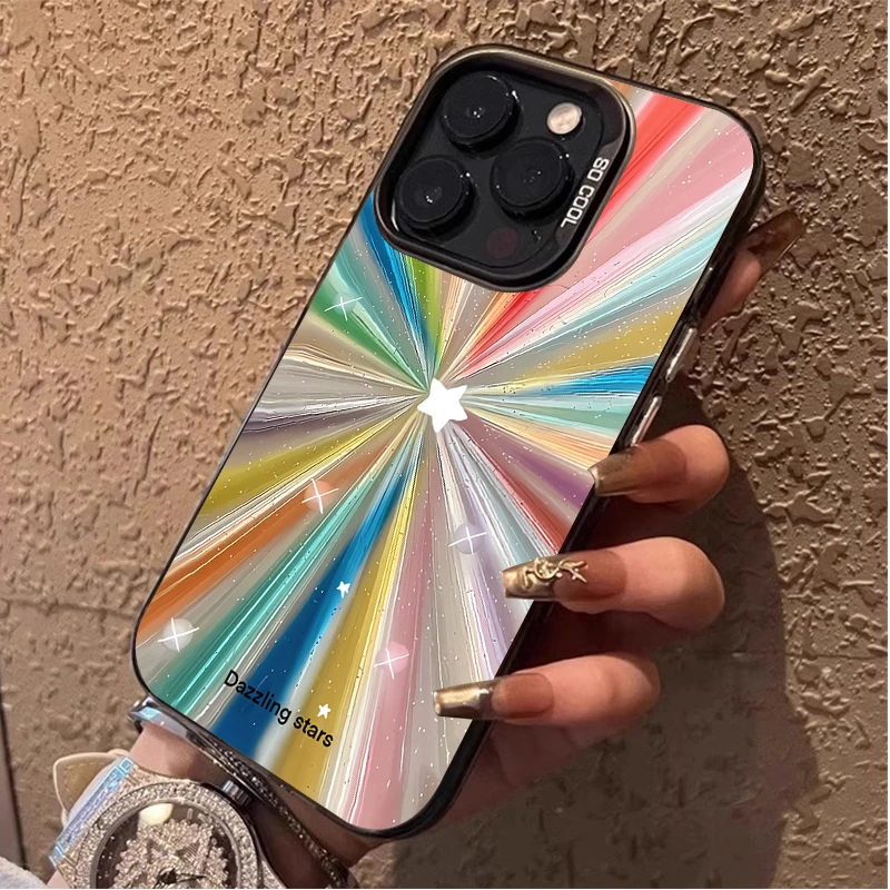 Funda colorida con forma de estrella brillante para Xiaomi Redmi Note 14 14S 13 12 11 Pro Plus 4G 5G 12S 11S 10S 10 9 9S 12C 13C 14C A3 A4 - imagen 2