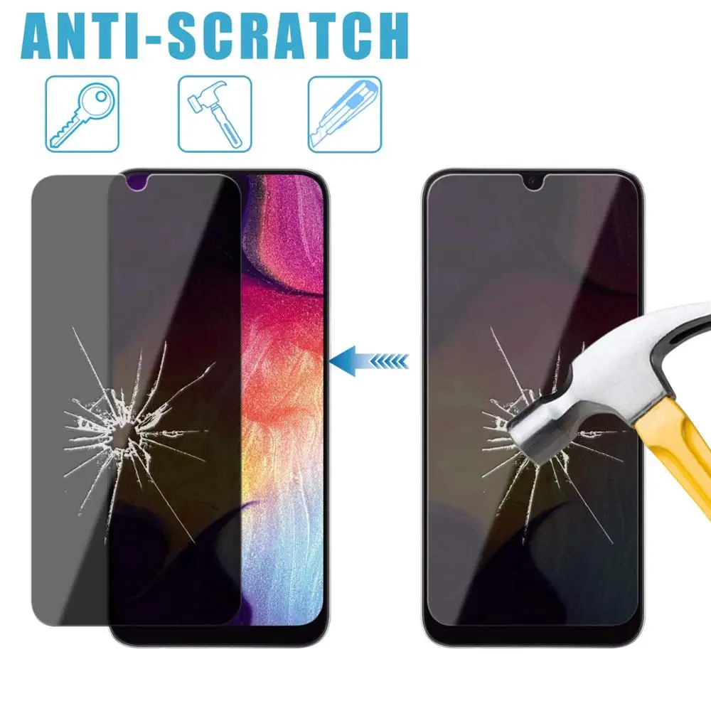 Funda protectora de pantalla de privacidad 9H para LG V50S Thinq vidrio templado antideslumbrante para LG V50 película protectora antiespía de vidrio - imagen 5
