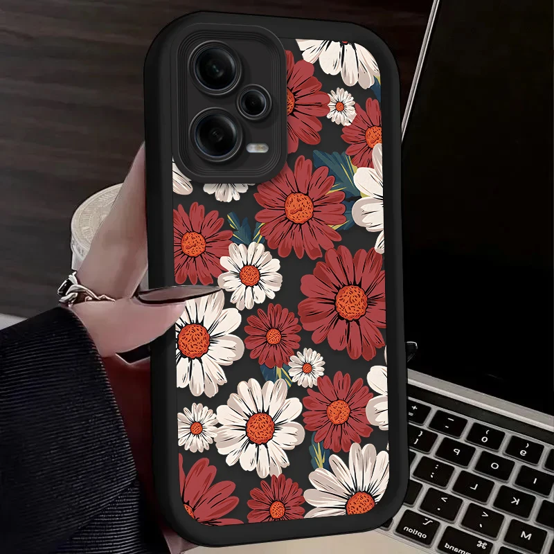 Funda con patrón de flores artísticas para Xiaomi Redmi Note 13 14 12 11 Pro Plus 5G 14S 12S 11S 10S 10 9 Redmi 14C 13C 12C 12 4G - imagen 5