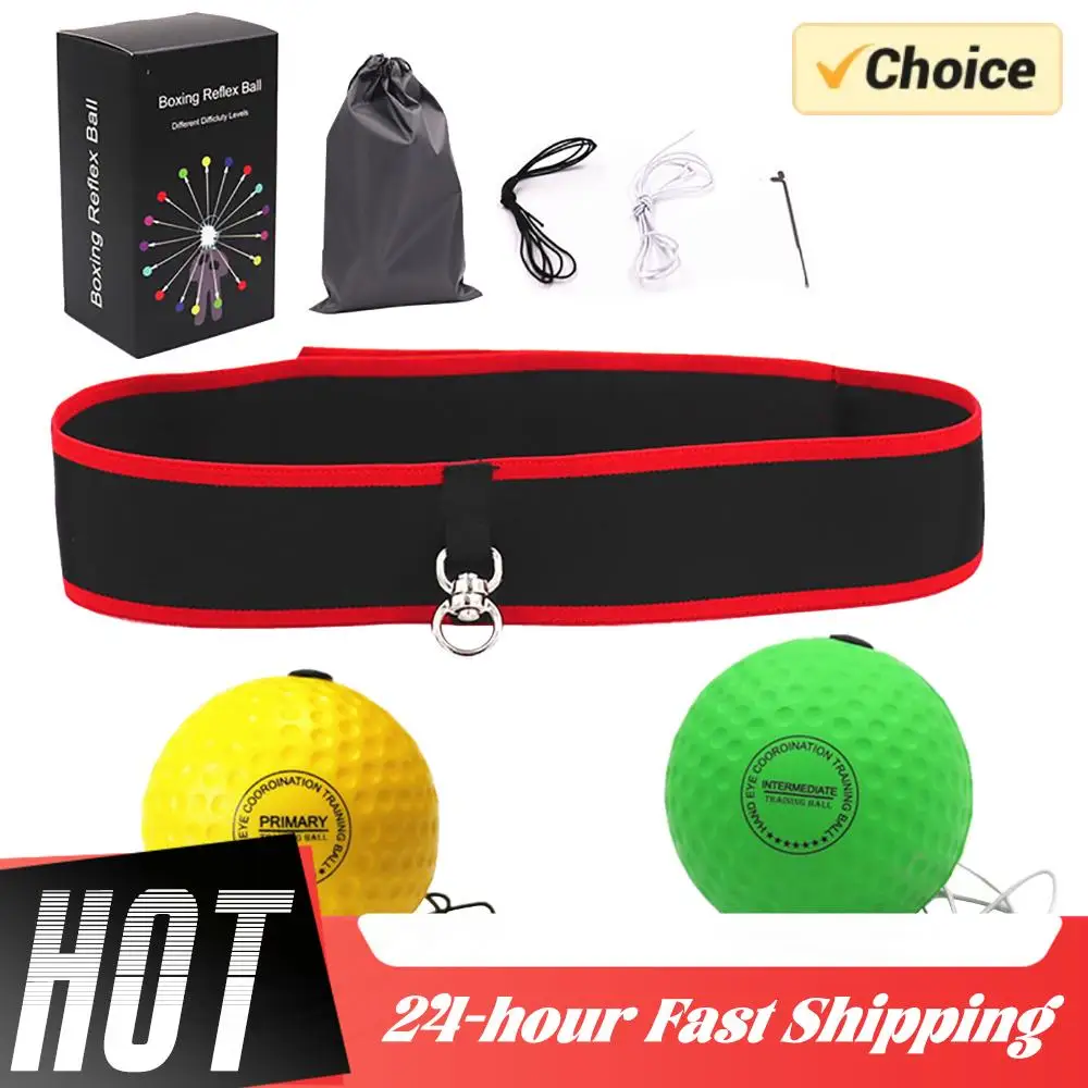 Pelota de entrenamiento de boxeo para niños, equipo de pelota de boxeo que mejora la velocidad con diadema ajustable, ideal para la precisión del reflejo, 2/4 Uds. - imagen 2