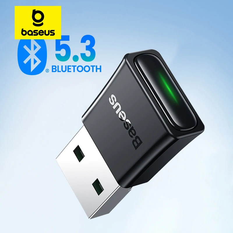 Baseus Adaptador USB Bluetooth 5.3 para PC - Transmisor/Receptor