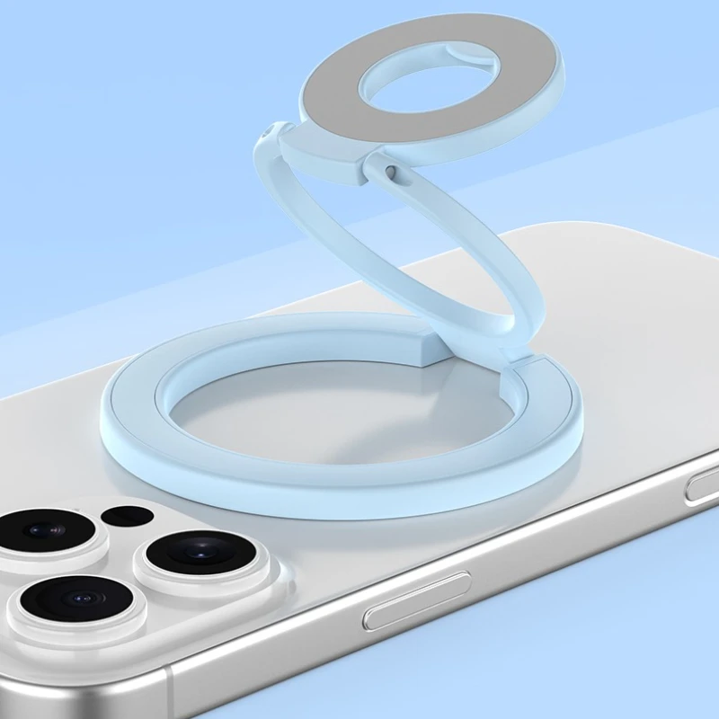 Nuevo soporte de anillo magnético de doble cara para teléfono, soporte plegable con imán fuerte, soporte de escritorio para IPhone 16 15 14 Pro, agarre para teléfono