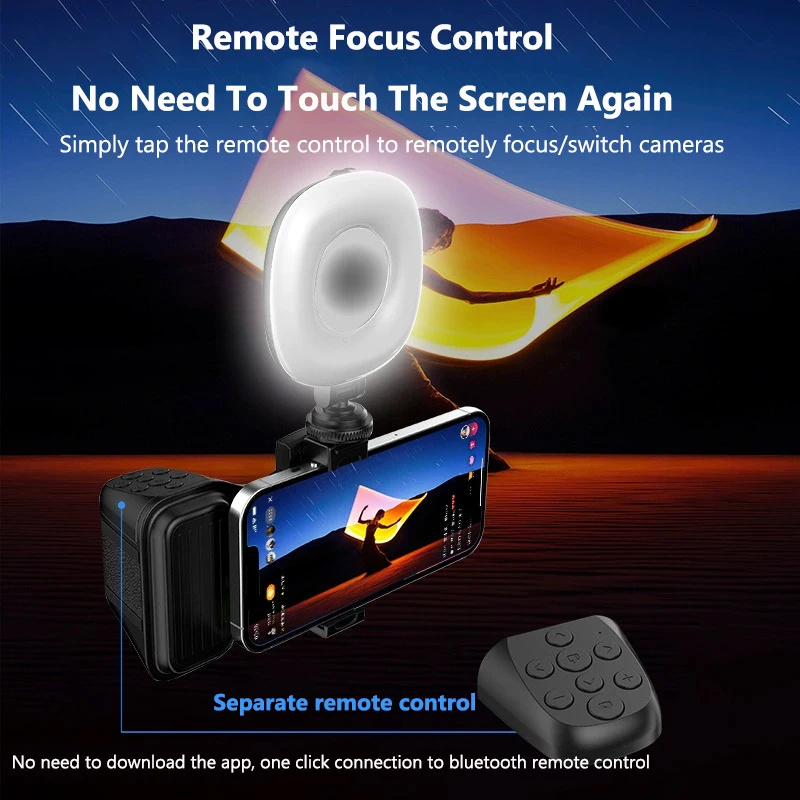 Estabilizador de Selfie con mango Bluetooth para teléfono inteligente, palo de mano, luz de relleno para Selfie Vlog, accesorios de fotografía - imagen 3