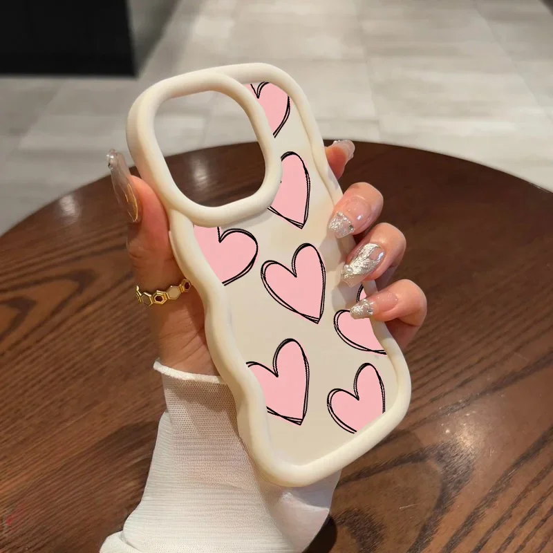 Funda de teléfono con forma de corazón de amor para Samsung Galaxy A06 A05 A05S A23 A24 A04 A25 A53 A04E A13 A50 A30 A51 A32 A52 A22 A12 A33 - imagen 2