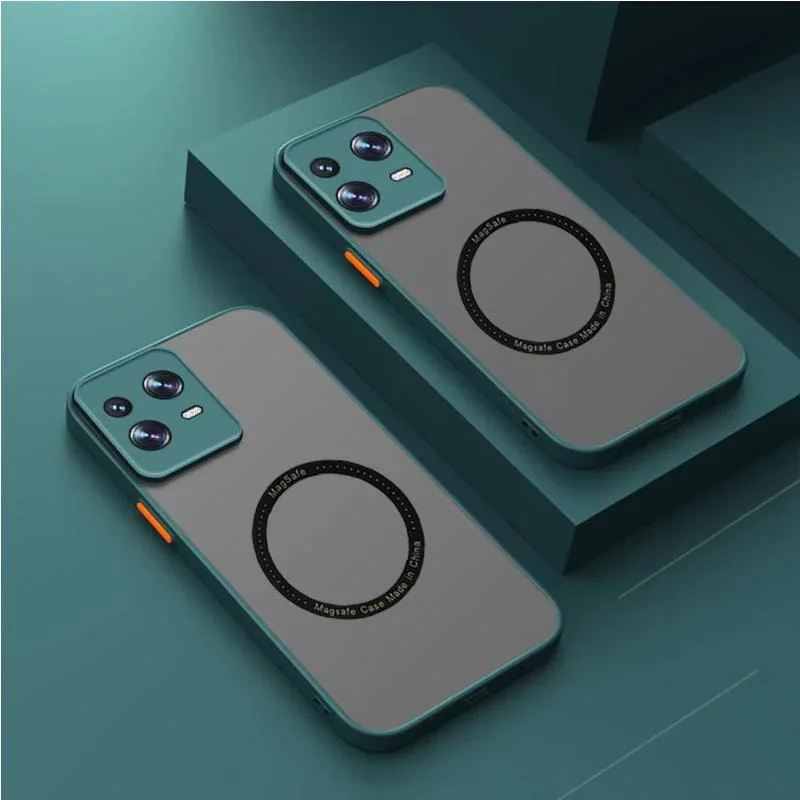 Magsafe-funda de carga magnética inalámbrica para móvil, carcasa transparente mate para Xiaomi 12, 12s, 12T, 13T, 14, 13 Pro, Ultra, Mi13 Pro - imagen 3