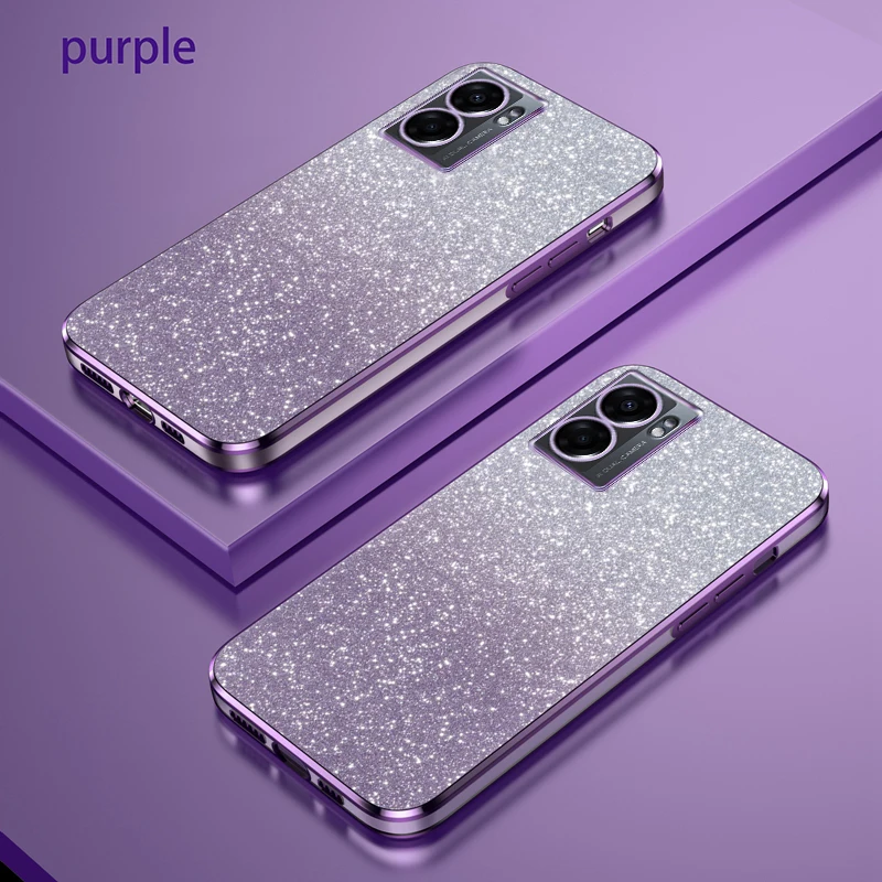 Para OPPO A77S Funda Oppo A57s Funda de teléfono oppo A57e A57 4G A77 4G A57s Funda trasera de silicona con brillo degradado de lujo