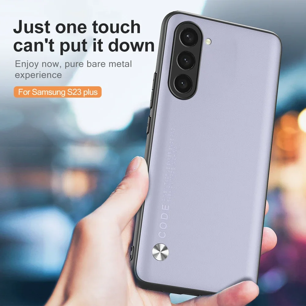 Funda de teléfono de piel lisa para Samsung Galaxy S24 Ultra, carcasa de silicona a prueba de golpes Samsang S23 Plus S23Ultra S24Ultra 5G - imagen 5