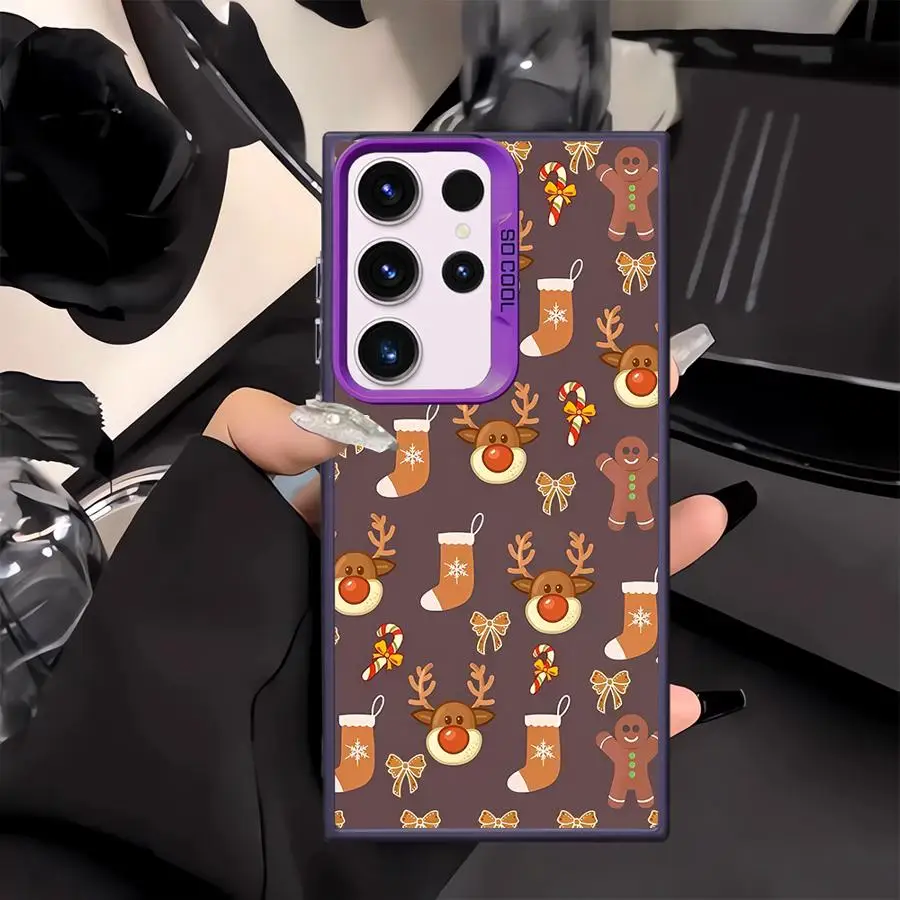 Funda trasera de teléfono para Samsung Galaxy S20 Plus Note 20 Ultra S25 S21 S23 S23 S24 FE S22 lindo Navidad - imagen 2