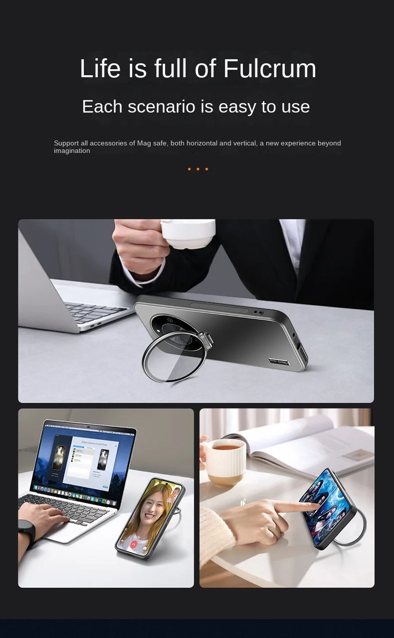 Funda trasera protectora para Huawei Honor Magic 5 Lite, carcasa dura mate con soporte, lente magnética - imagen 4