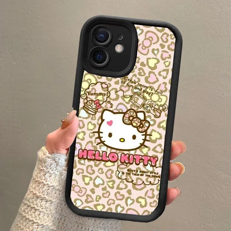 Funda con estampado de leopardo Hello Kitty para VIVO V40 Lite V30 V29 V23 V25 V30E V27E V29E V23E V25E V11 V19 V21 Z3 V15 S1 V20 Pro Y75 Capa - imagen 3