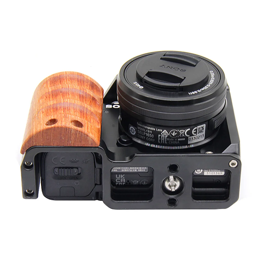 Nuevo para cámara Sony Zv-E10 Cage con mango de madera zapato frío jaula de conejo soporte estabilizador vídeo Led micrófono trípode - imagen 5