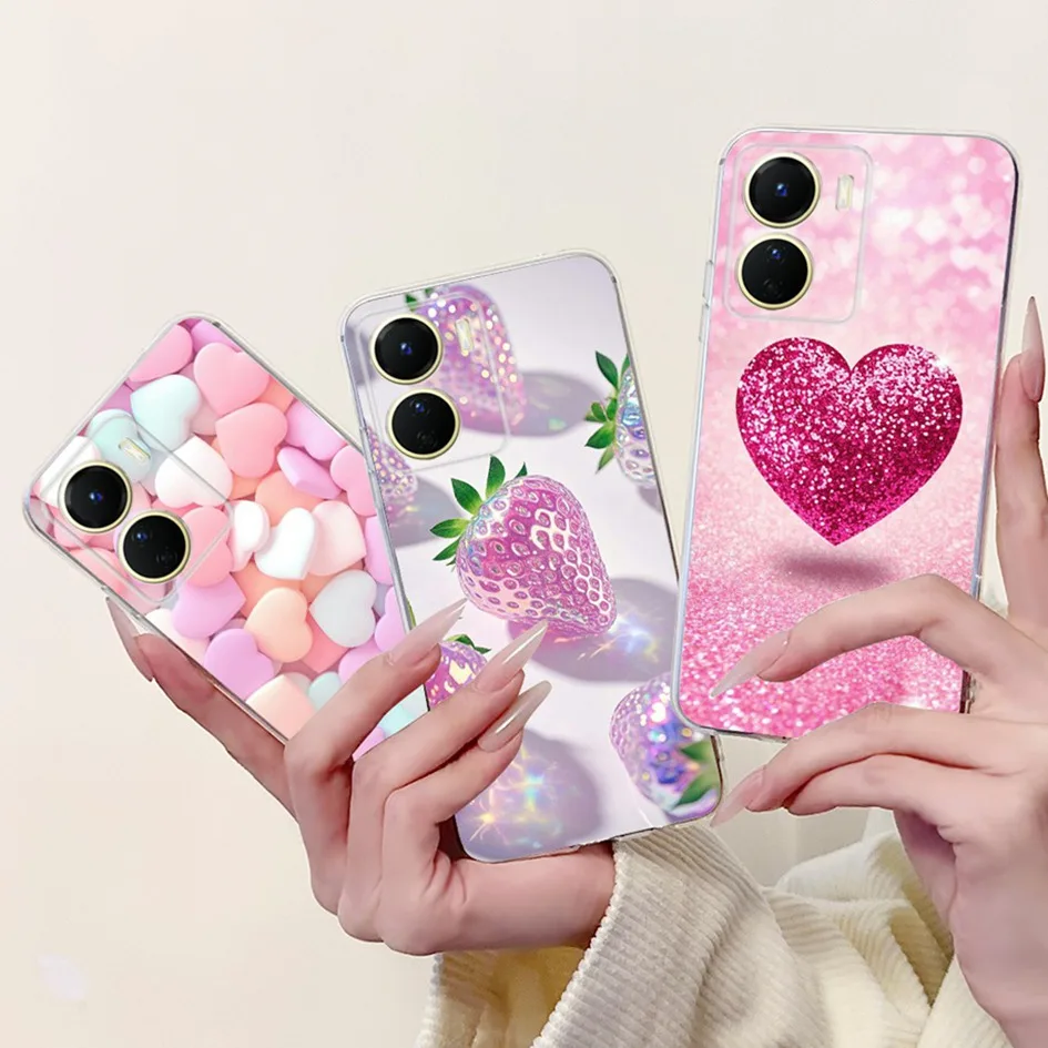 Funda para Vivo Y16 Y56 funda V2204 V2214 V2225 a prueba de golpes TPU suave funda de teléfono de silicona delgada para Vivo T2x V2253 VivoY16 carcasa trasera - imagen 5