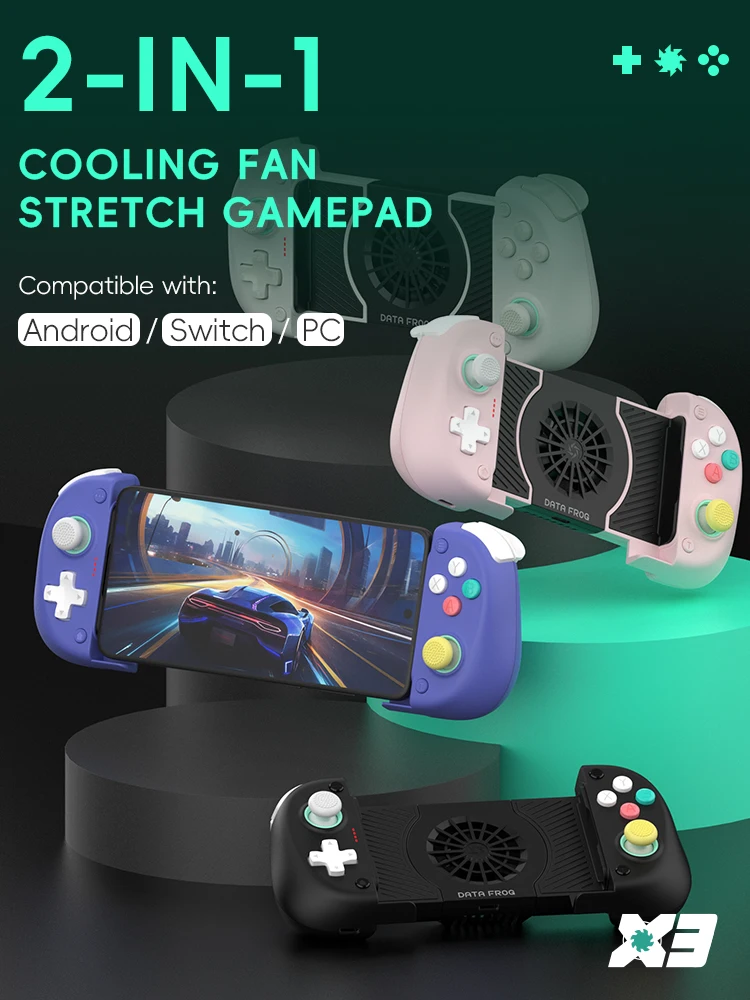 DATA FROG 2 uds X3 controlador inalámbrico para controlador de juego Android para Miniera Craft para PUBG Mobile para interruptor/interruptor OLED - imagen 3