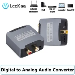 Convertidor DAC óptico SPDIF a RCA y jack 3,5 mm