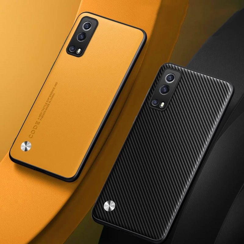 Funda de cuero PU de lujo para Vivo iQOO Z3 Y52 5G, funda trasera de silicona mate, funda de teléfono de protección completa para Vivo Y72 5G iQOOZ3 Coque - imagen 3