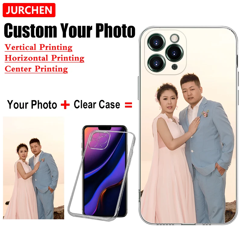 Funda de foto personalizada para iPhone 14, 15, 16, 7, 8, 6, 6S Plus 13, 12 Min, 15Pro, 11 Pro Max, funda de cuero de plástico de vidrio transparente de silicona - imagen 3