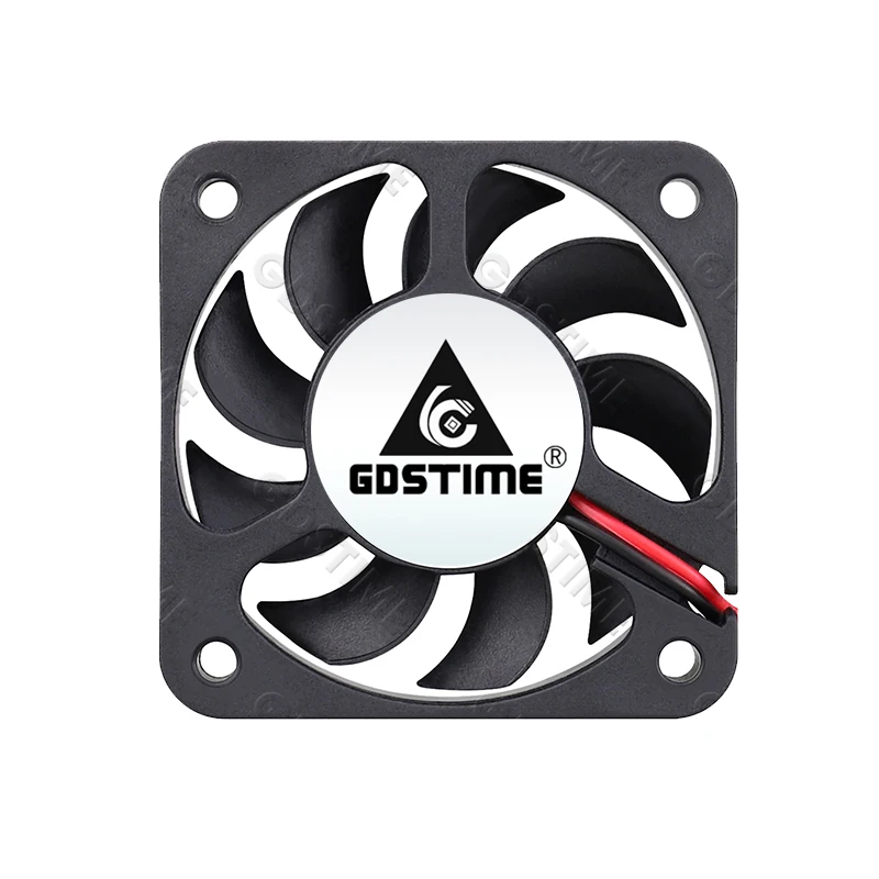 Gdstime-enfriador de caja de ordenador de 5CM, CC de 5V, 12V, 24V, ventilador de bola doble para gabinete de PC, 50x50x10mm, ventilador de refrigeración de radiador de gabinete de Motor sin escobillas - imagen 3