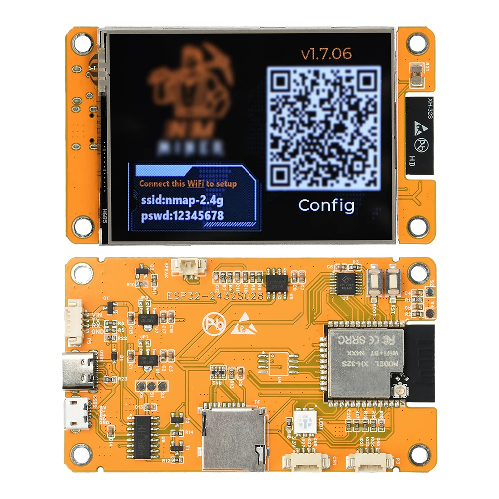Placa de desarrollo de pantalla OLED ESP32 de 2,8 pulgadas adecuada para velocidad Hash 1060 KH/s Placa de desarrollo informática interfaz tipo C - imagen 3