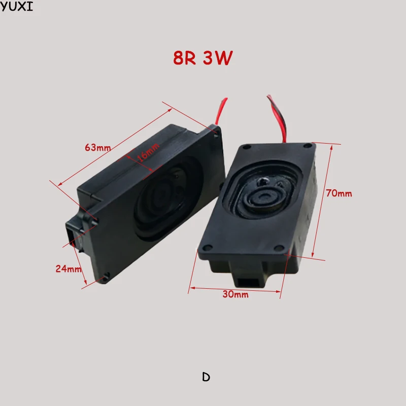 YUXI-altavoz de 2 piezas para TV LCD, accesorios de amplificador para 45100/3370/3070, 4 Euro, 8 Euro, 2W/3W/5W/10W, 2 pines, 4 pines, PH2.0 - imagen 5