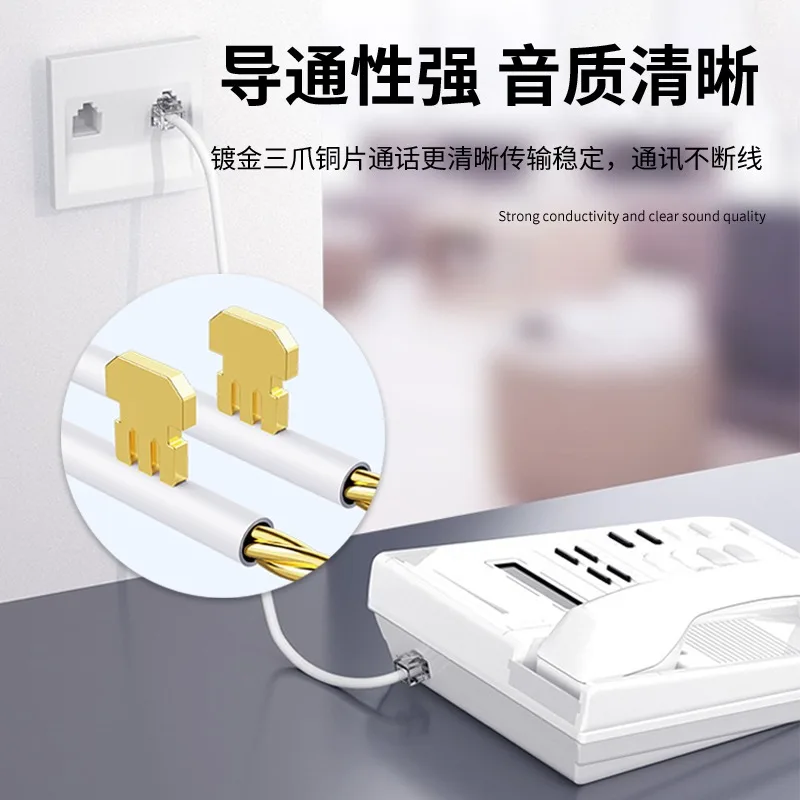 Conector RJ11 6P4C Macho Chapado en Oro Profesional - imagen 2