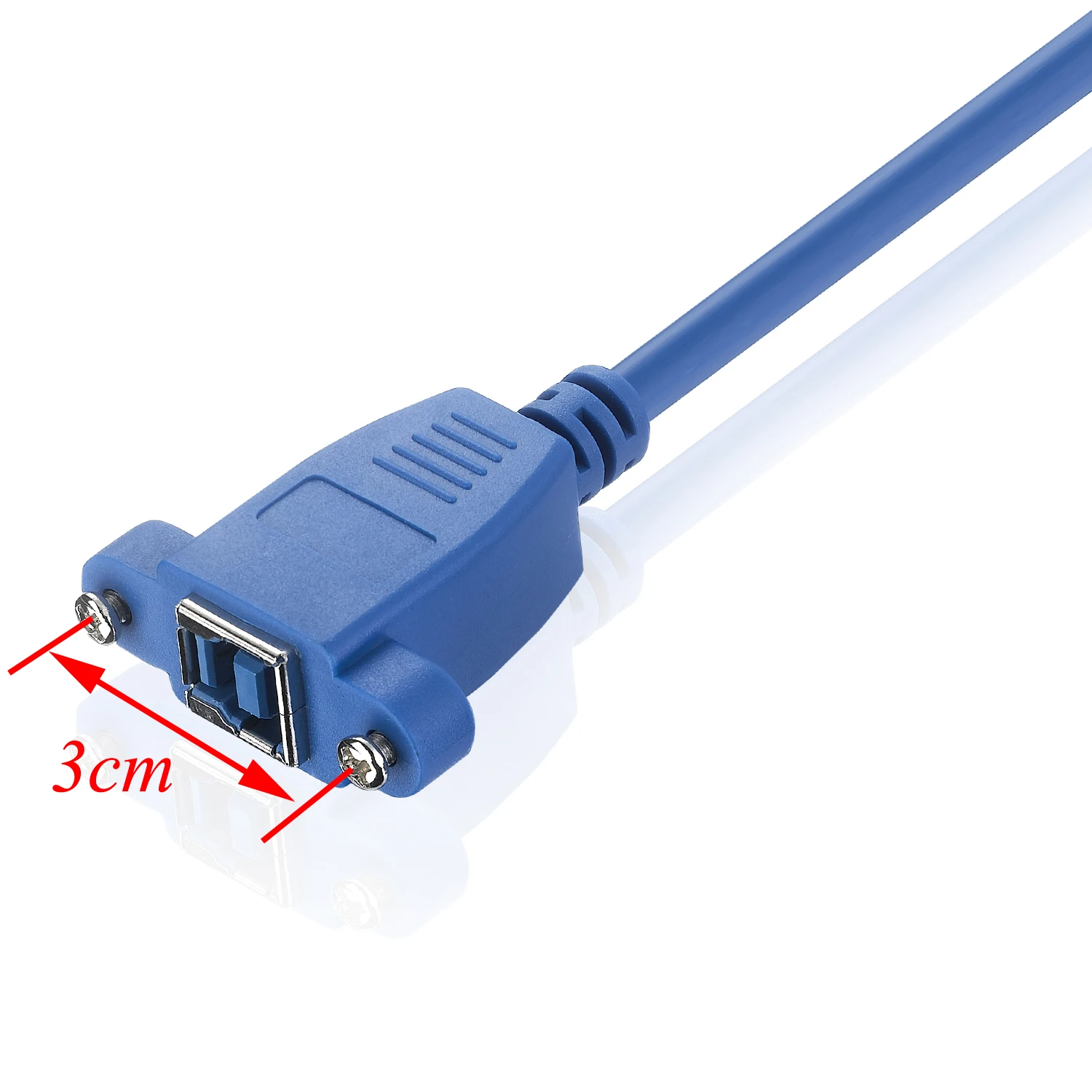Bochara-cable de extensión USB 3,0 para impresora, USB 3,0, tipo B macho a USB 3,0, tipo B hembra, lámina + trenzado blindado, 50cm - imagen 4