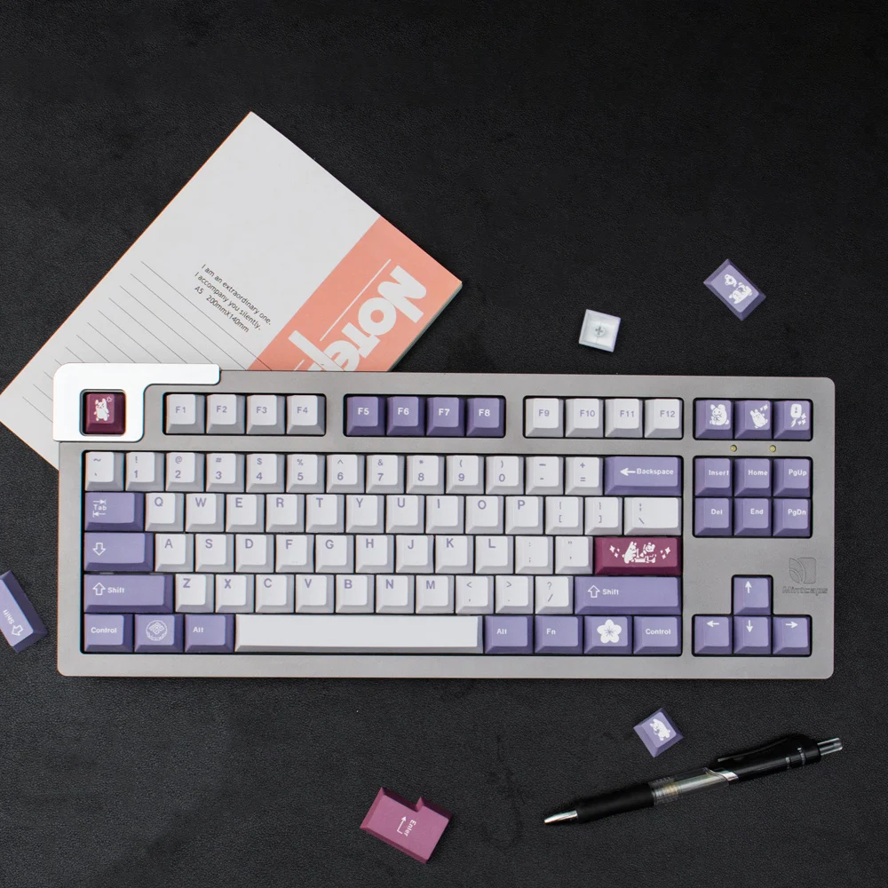 GMK Tuzi-juego grande de teclas con perfil de cereza, teclas PBT, DYE-SUB en inglés, personalizadas, con personalidad, para teclado mecánico 61/64/68/75 - imagen 3