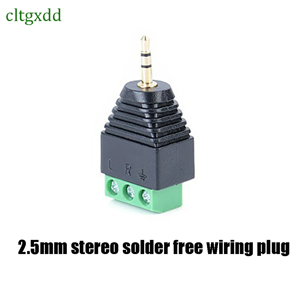 Auriculares de Audio chapados en oro de 2,5mm con cuatro enchufes, conexión estéreo de doble canal, cabezal macho, sin conector de Terminal de soldadura