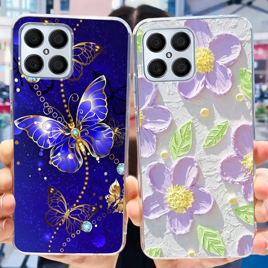 Preciosa funda estampada para Honor X8 TFY-LX1 TFY-LX2 TFY-LX3, funda trasera de silicona suave TPU para HonorX8 X 8 4G - imagen 4