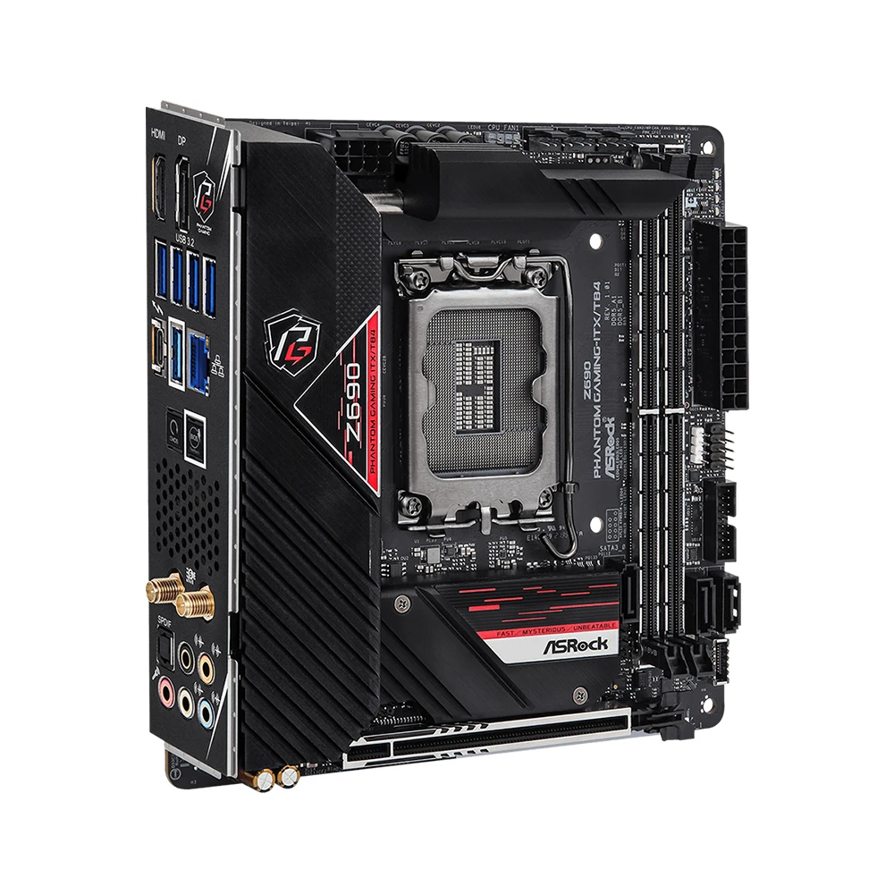 Placa base ASRock Z690 PHANTOM GAMING-ITX/TB4 compatible con Socket LGA1700 i9-14900K I5-12400F CPU 4xDDR5 USB3.2 Gen2 M.2 PCIe5.0 - imagen 2