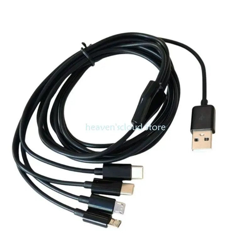 Y88B Cable multicomar USB compactamente para Tipo C y Micros USB usa 78.74 pulgadas