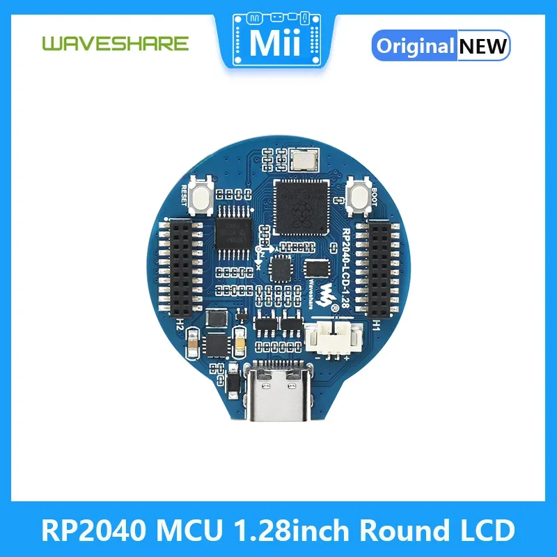 Placa MCU RP2040 con acelerómetro LCD redondo de 1,28 pulgadas y Sensor giroscopio 264KB de SRAM 10/100 M adaptable - imagen 4